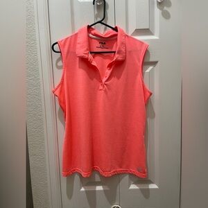 Fila Women's Coral Sleeveless Polo Top